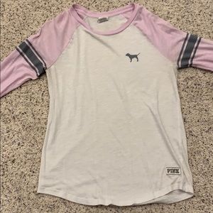 Lavender 3/4 PINK Baseball Tee